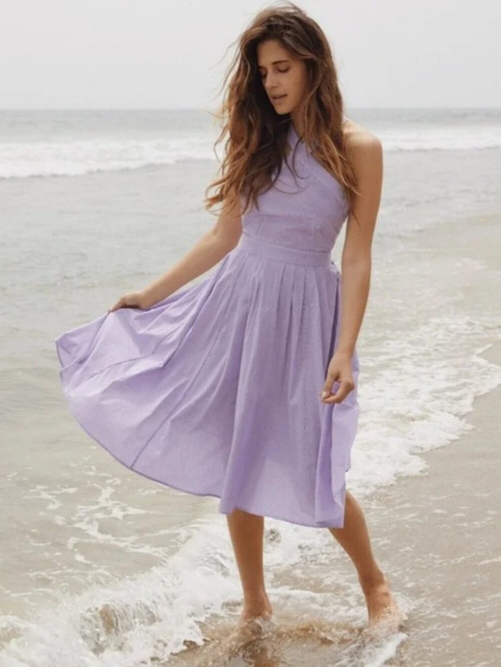 Christy Dawn Arrow Dress - Violet Gingham - S